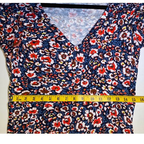 Boden - Multicolored Floral Dress - Puffy Sleeves - Picture 6 of 12